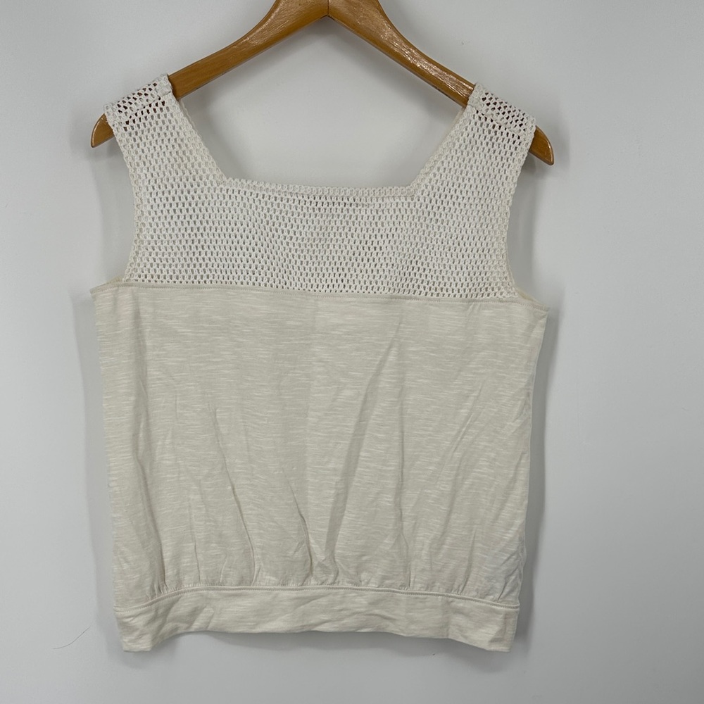 Prana Cream Mesh Tank Top